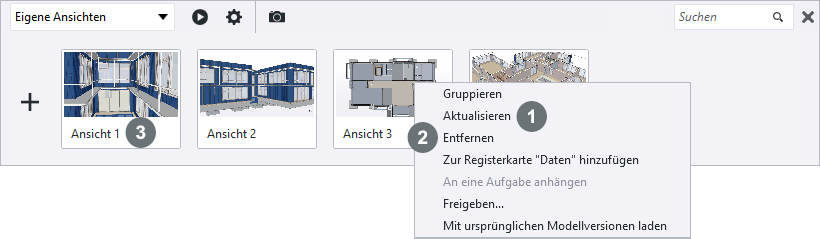 Ansichten bearbeiten