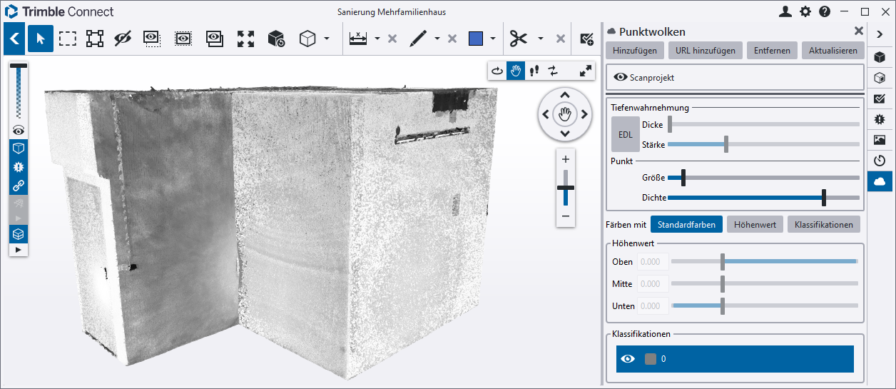 Punktwolkeneinstellungen