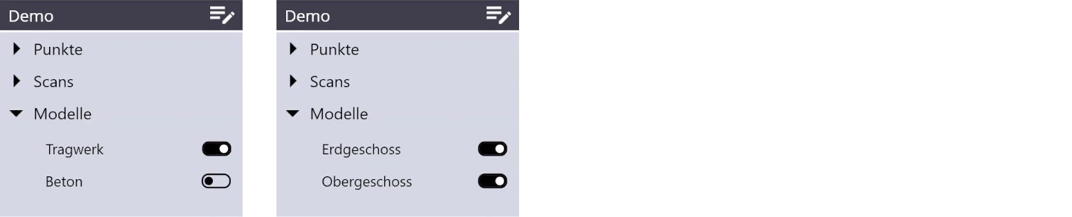 Modelldaten Struktur