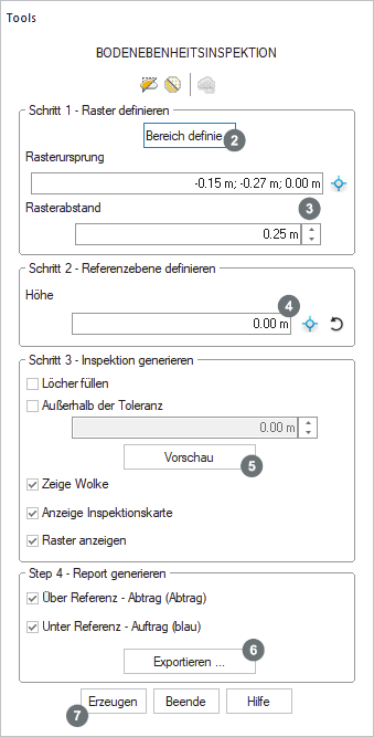 Bodenebenheitsinspektion